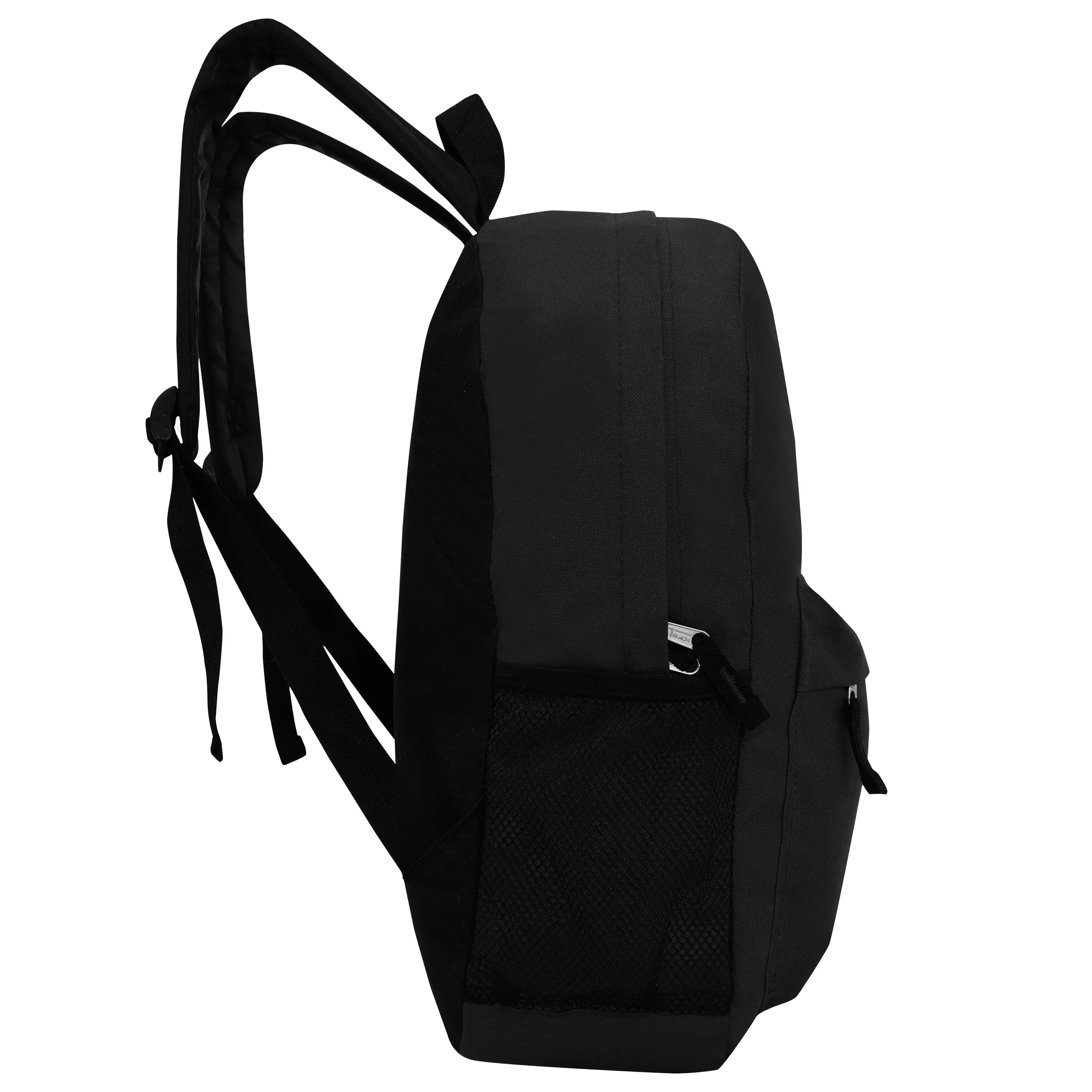 17" Kids Wholesale Backpacks In Black - Wholesale Case of 24 School Bookbags