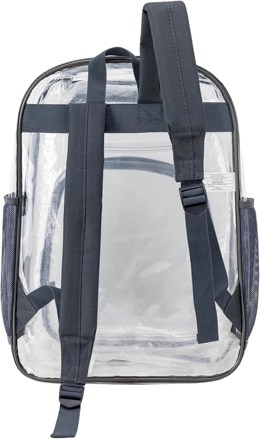 17" Premium Wholesale Clear Backpacks Assorted Colors - Bulk Case of 24 Transparent Bookbags