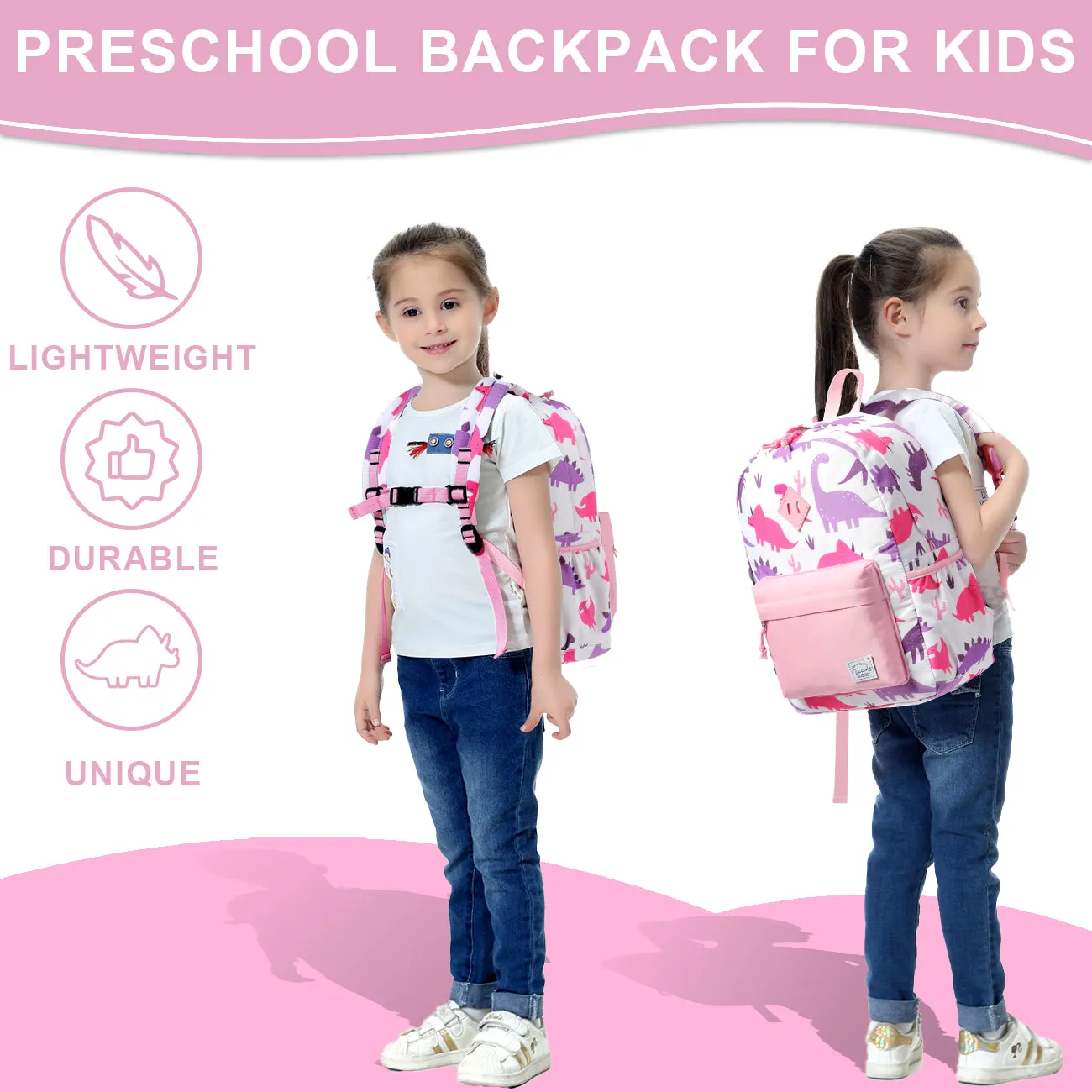 Adjustable 15'' Lightweight Backpack for Kids