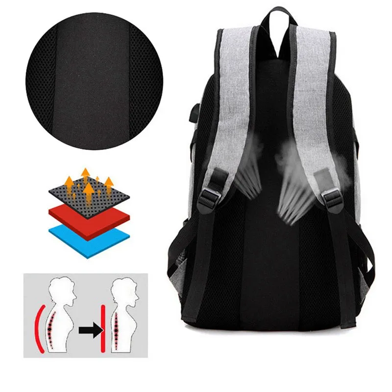 Anti Theft Usb Backpack   Business Large Capacity Backpack Men & Women