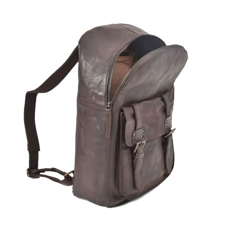 Ashwood Shoreditch Vintage Brown Leather Backpack