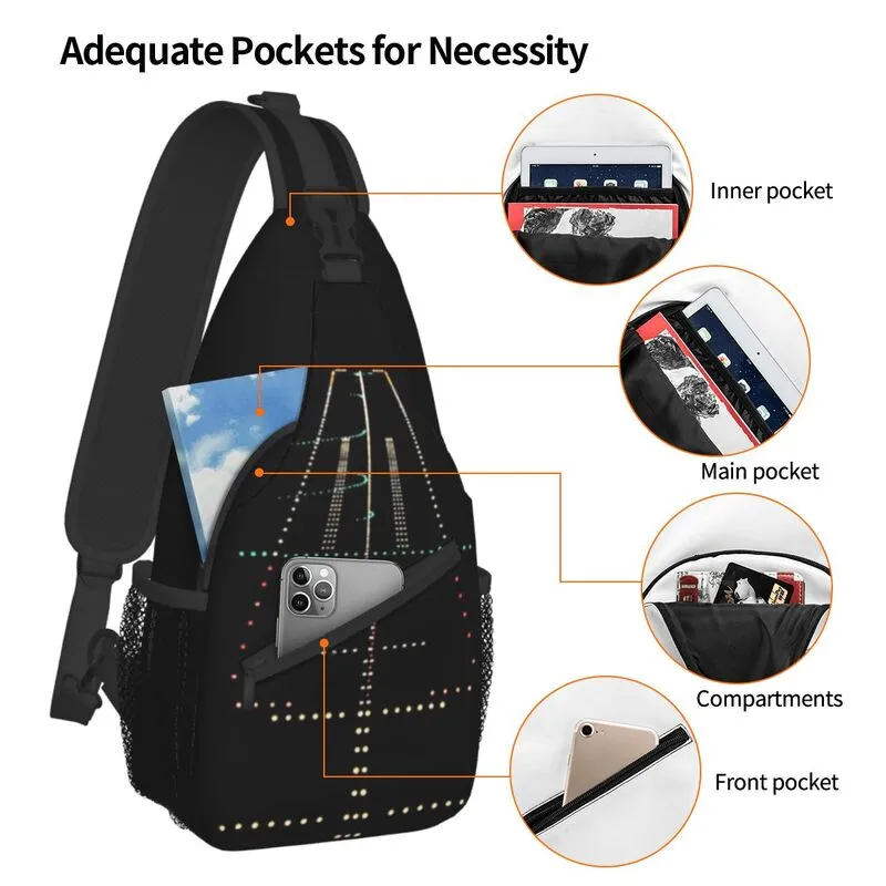 Awesome Little Airplane Sling Crossbody Chest Bag Men Fashion Flight Pilot Aviation Aviator Shoulder Backpack for Camping Biking