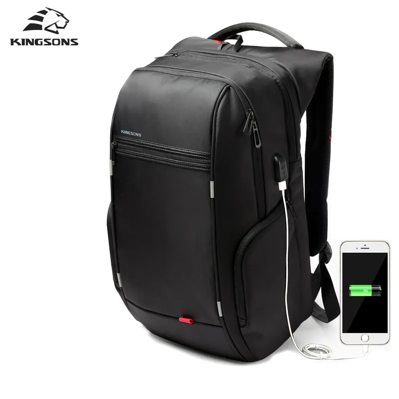 Backpack External USB Charge Anti theft Waterproof Bag