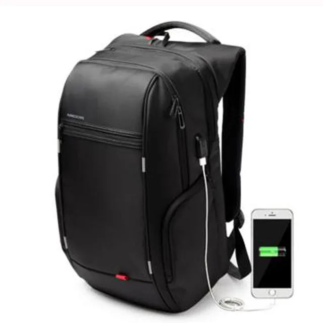 Backpack Waterproof External USB Charge Anti theft Bag