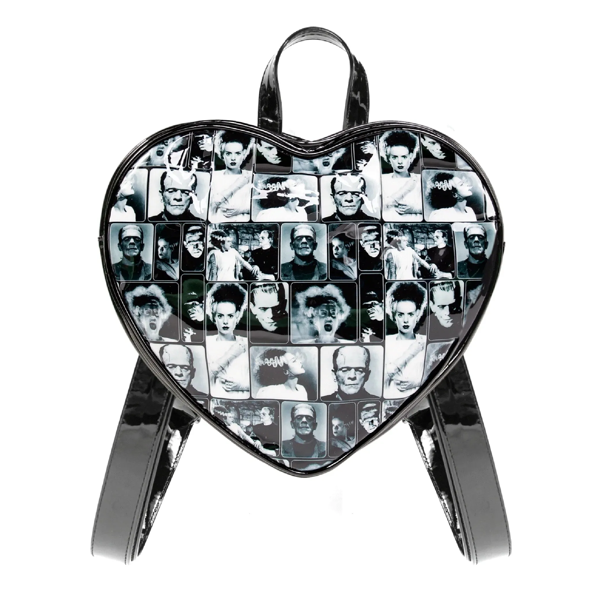 Bride of Frankenstein Retro Tile Heart Shaped Backpack