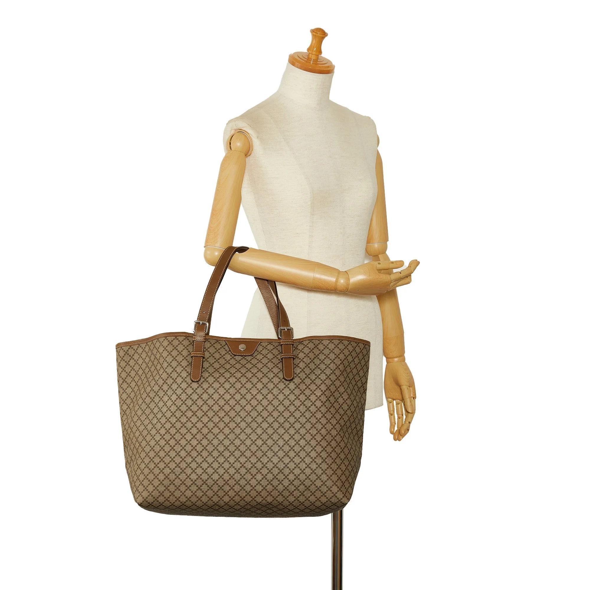 Brown Gucci Canvas Diamante Tote