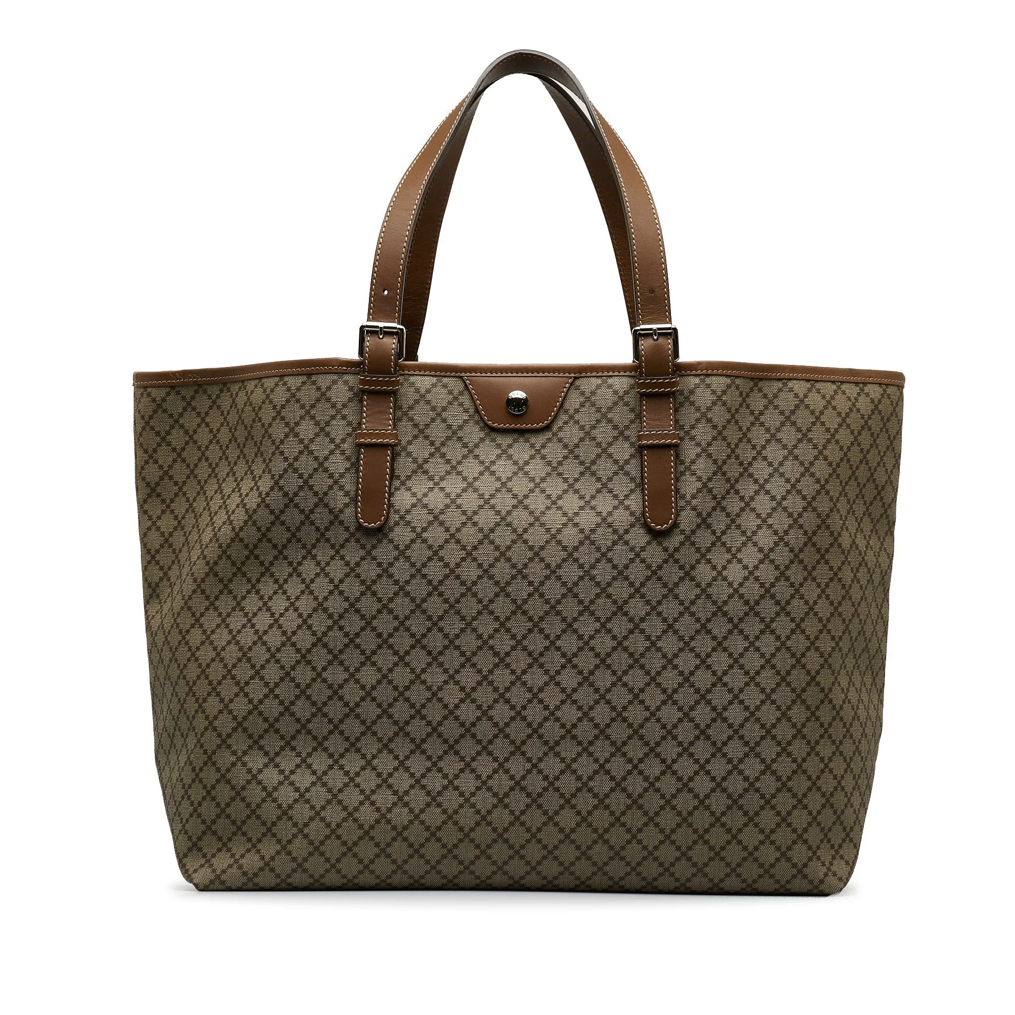 Brown Gucci Canvas Diamante Tote