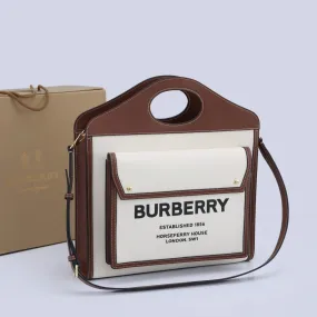 Burberry Leather Medium Pocket Bag