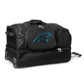 Carolina Panthers 27" Black Rolling Drop Bottom Duffel