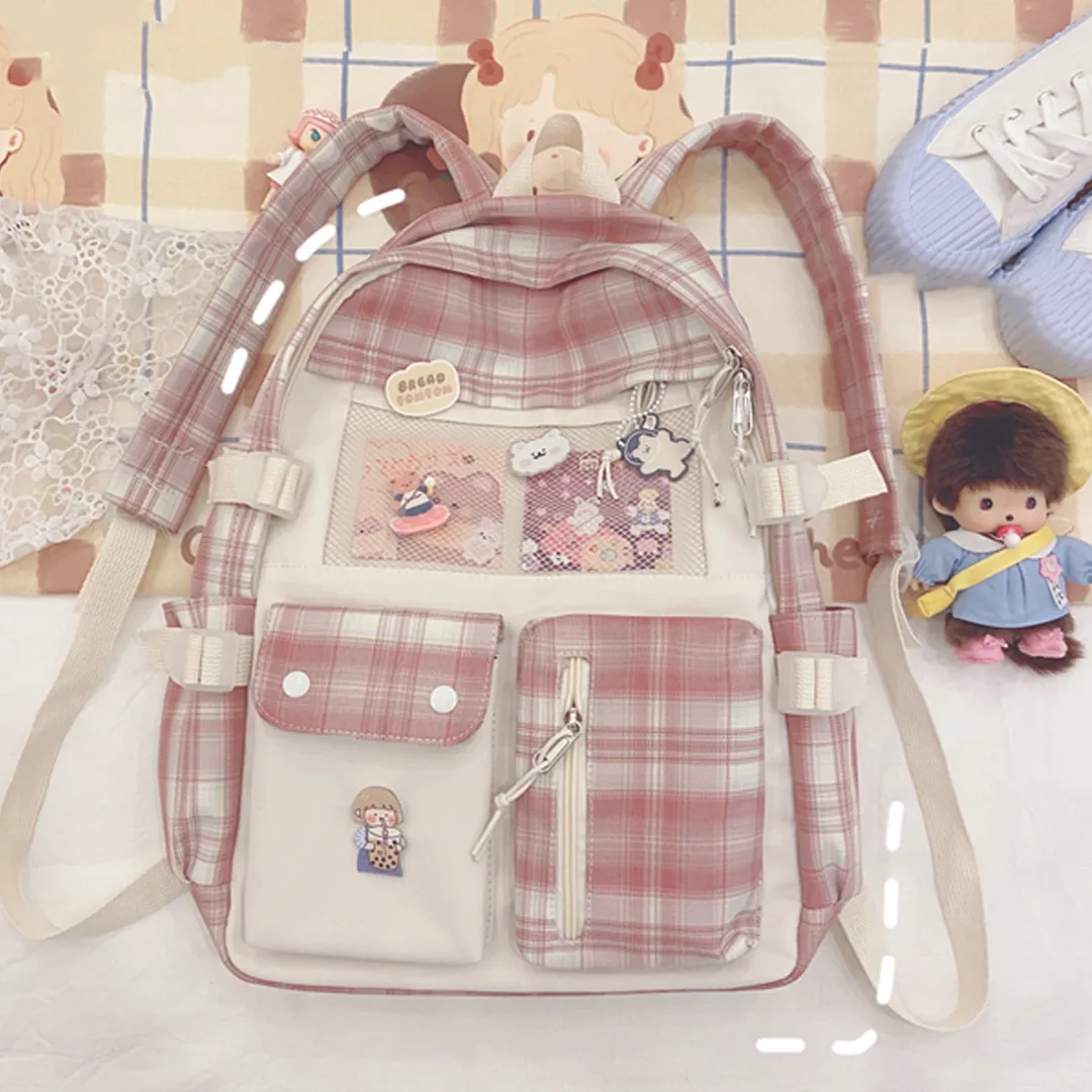 Carry Comfort and Cuteness: The Kawaii Multi-Pocket Backpack