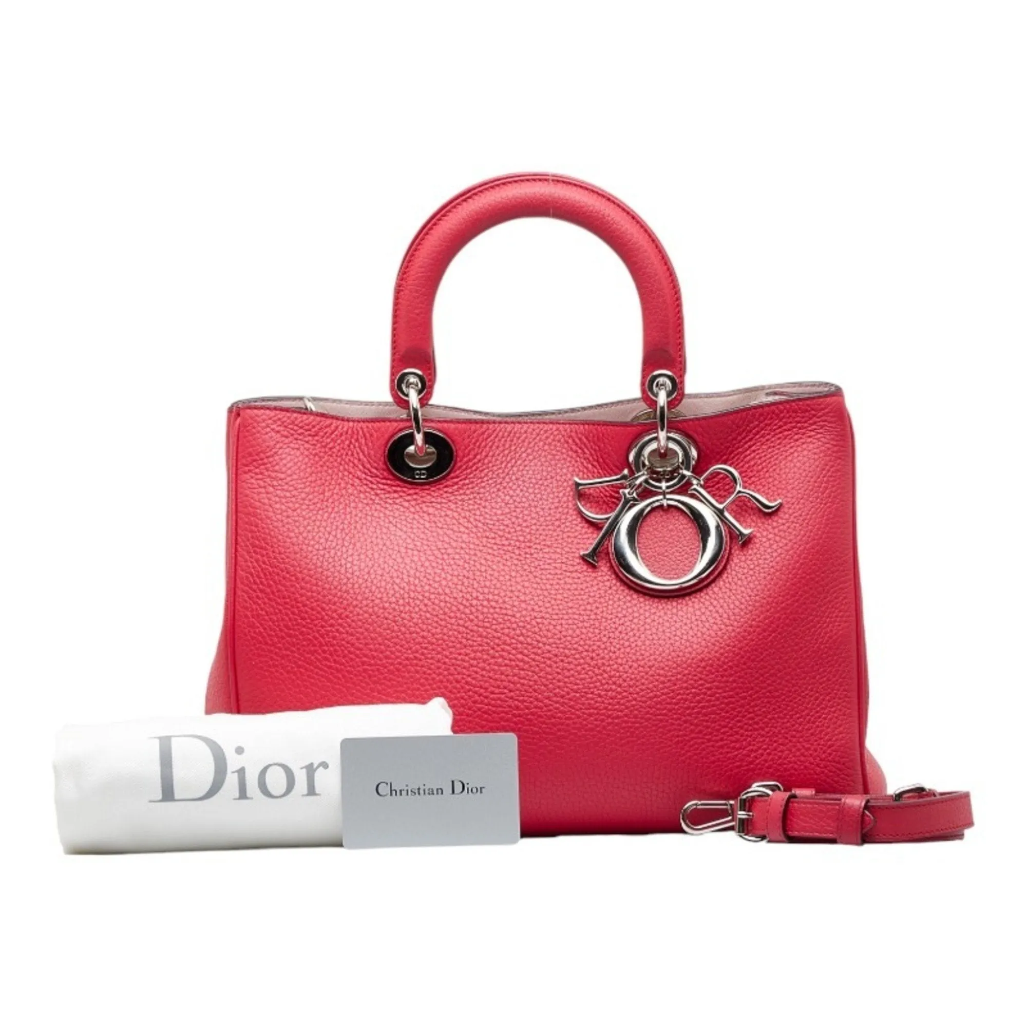 CHRISTIAN DIOR Dior Diorissimo Handbag Pink Leather Ladies