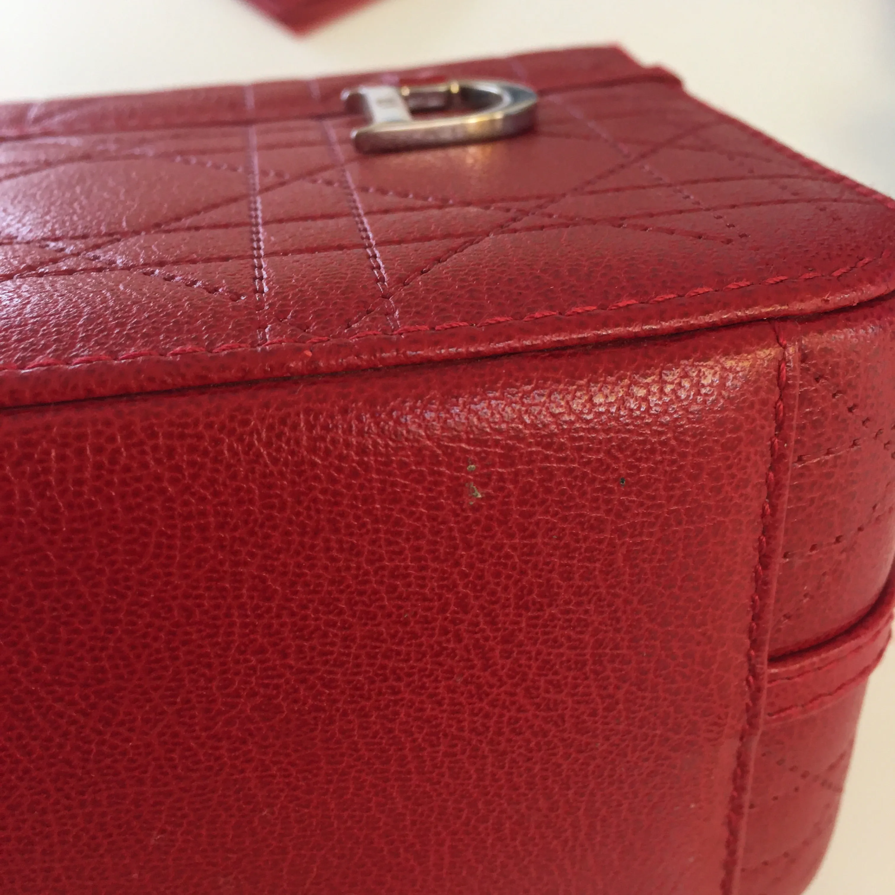 CHRISTIAN DIOR Handbag in Red Leather