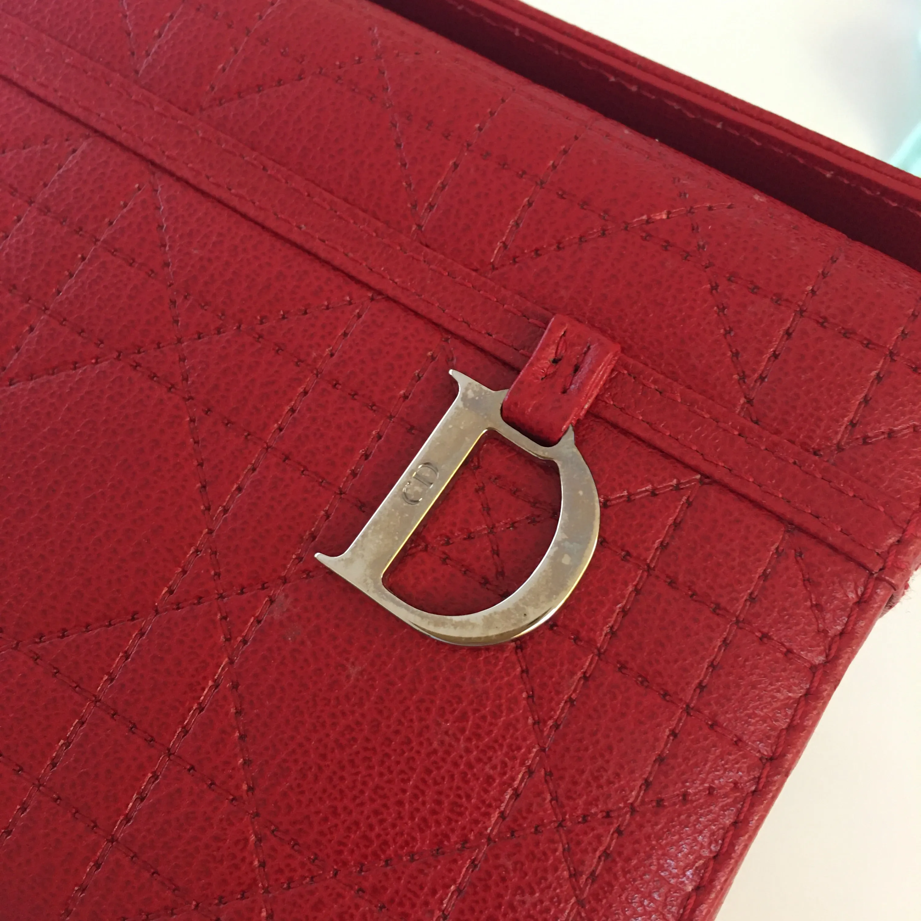 CHRISTIAN DIOR Handbag in Red Leather