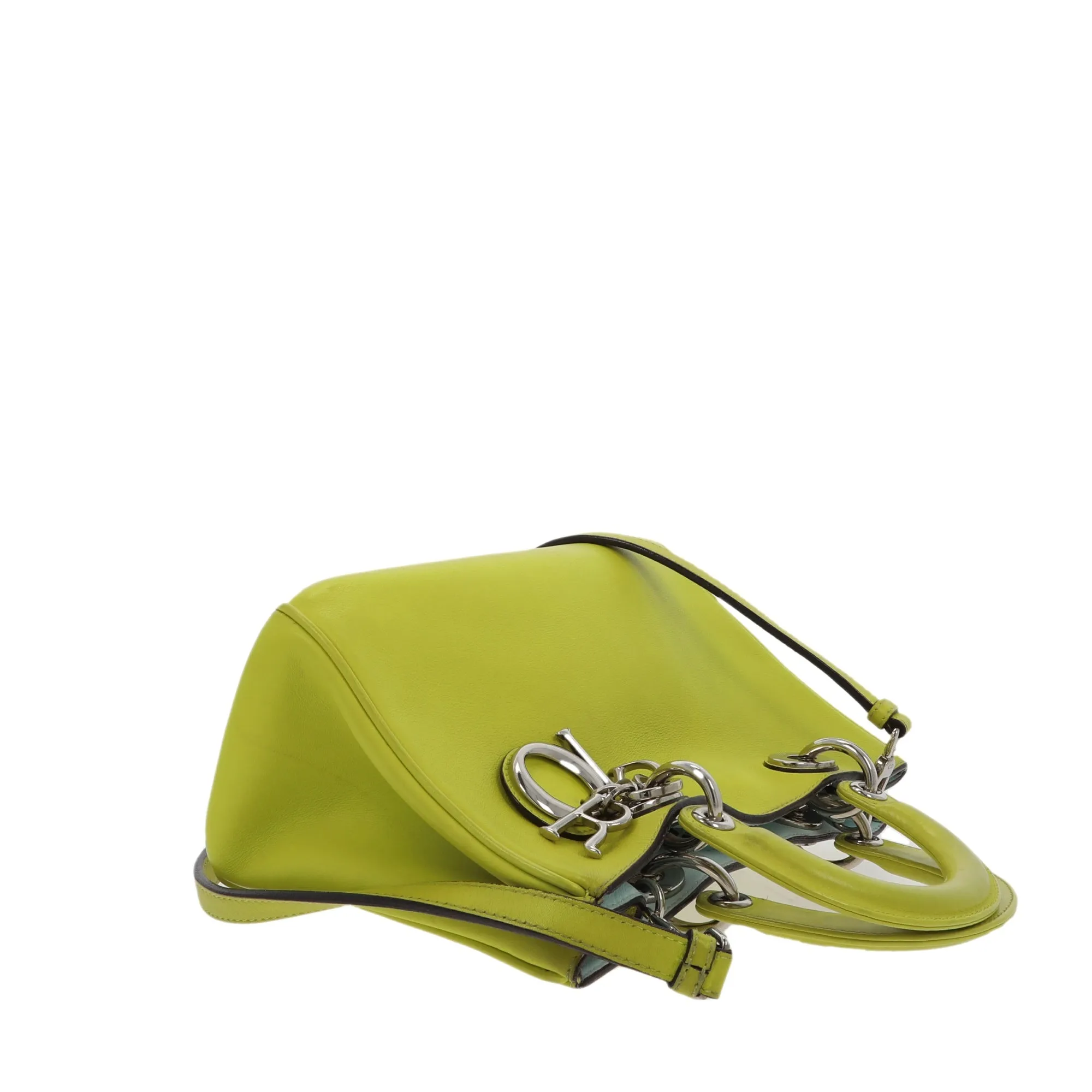 CHRISTIAN DIOR Lady Dior Handbag in Green Leather