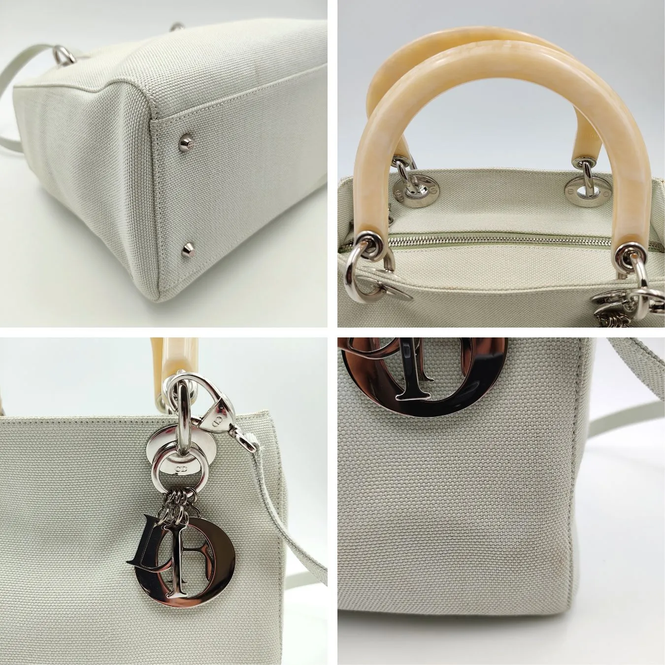 DIOR Christian Lady bag in pastel water green canvas