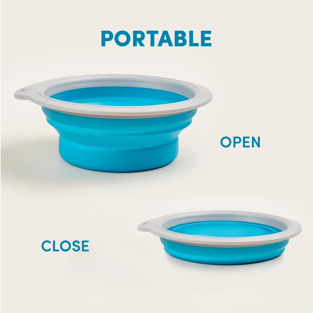 Fofos Collapsible Bowl for Dogs (Blue)