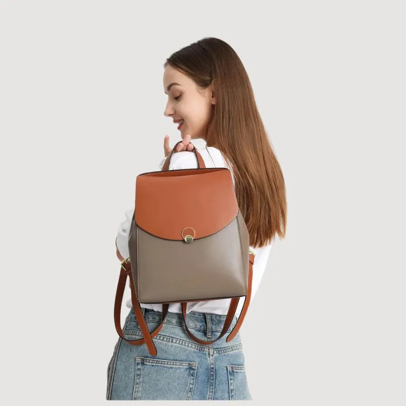 Genuine Cowhide Leather Women's Backpack