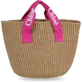 Girls Fuscia Pink Chloe Basket Bag