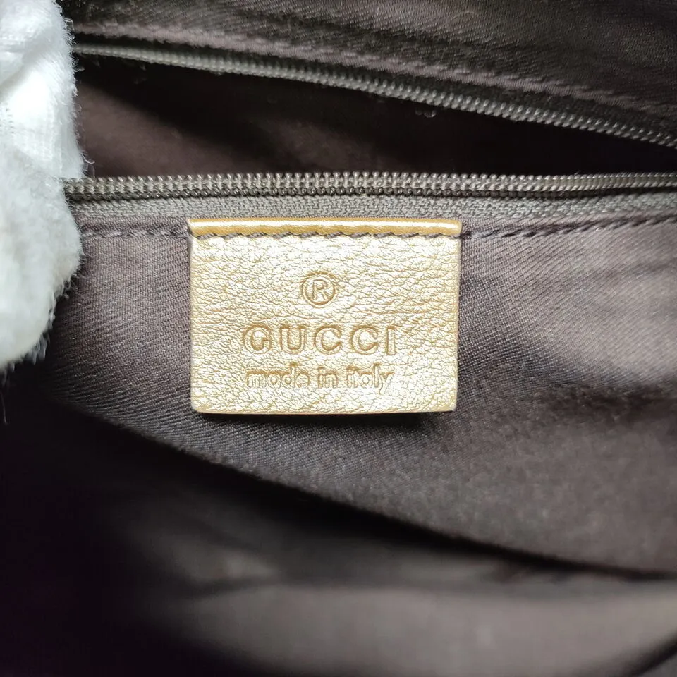 Gucci Gold Coated Canvas Crossbody Bag