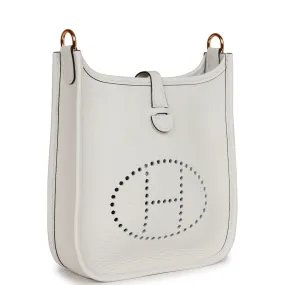 Hermes Evelyne TPM New White Clemence Gold Hardware