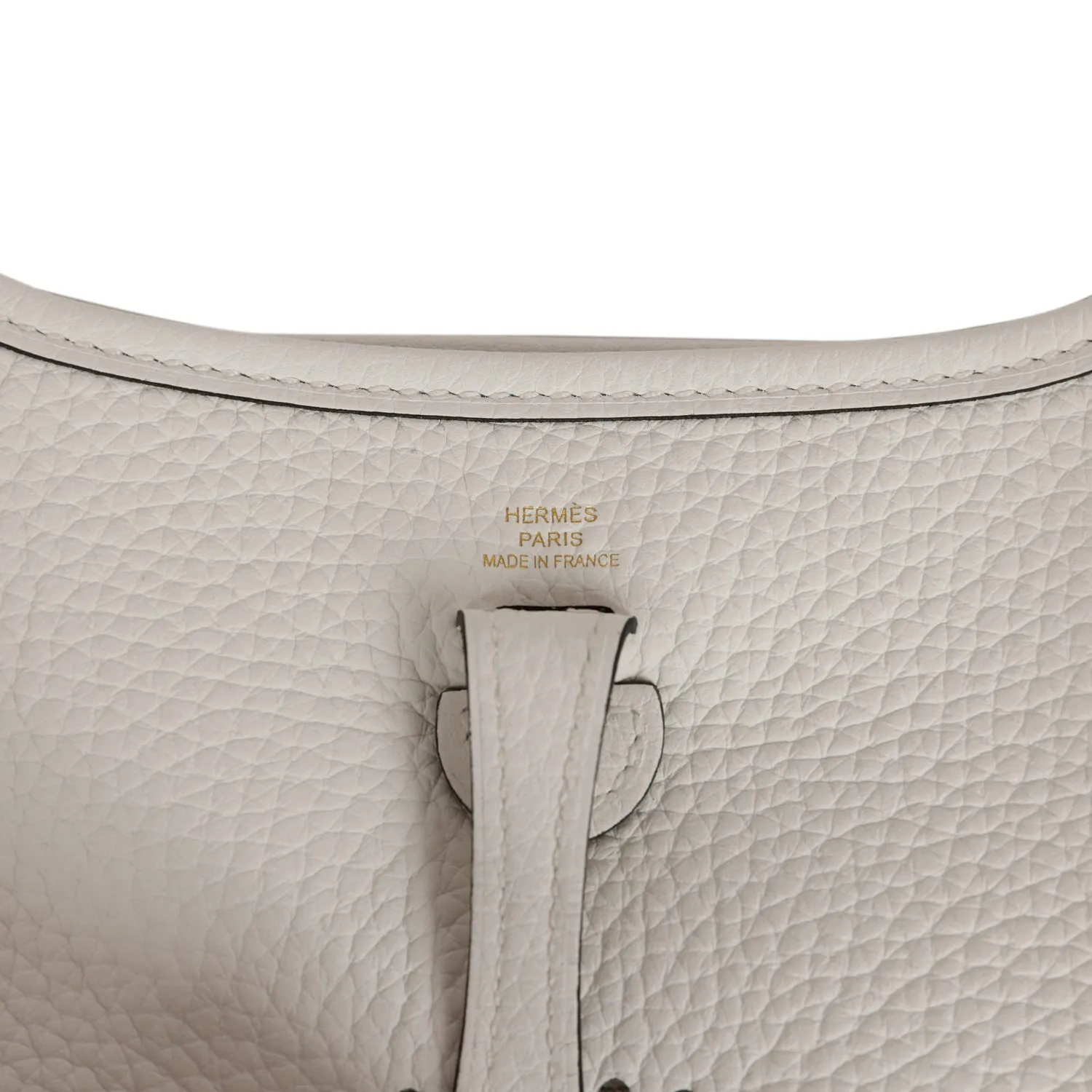 Hermes Evelyne TPM New White Clemence Gold Hardware