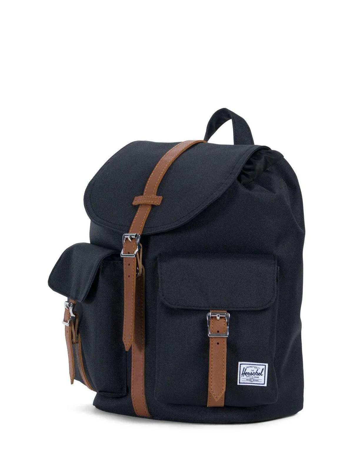 Herschel Dawson Backpack Black Tan Synthetic Leather 13L