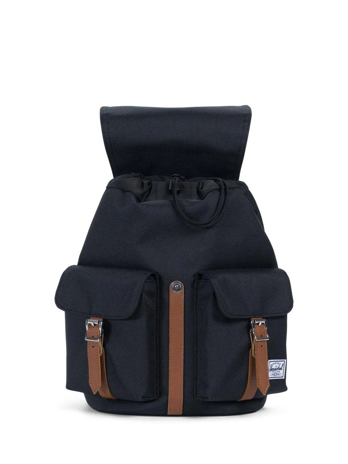 Herschel Dawson Backpack Black Tan Synthetic Leather 13L