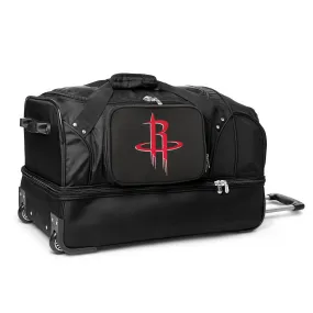 Houston Rockets 27" Black Rolling Drop Bottom Duffel