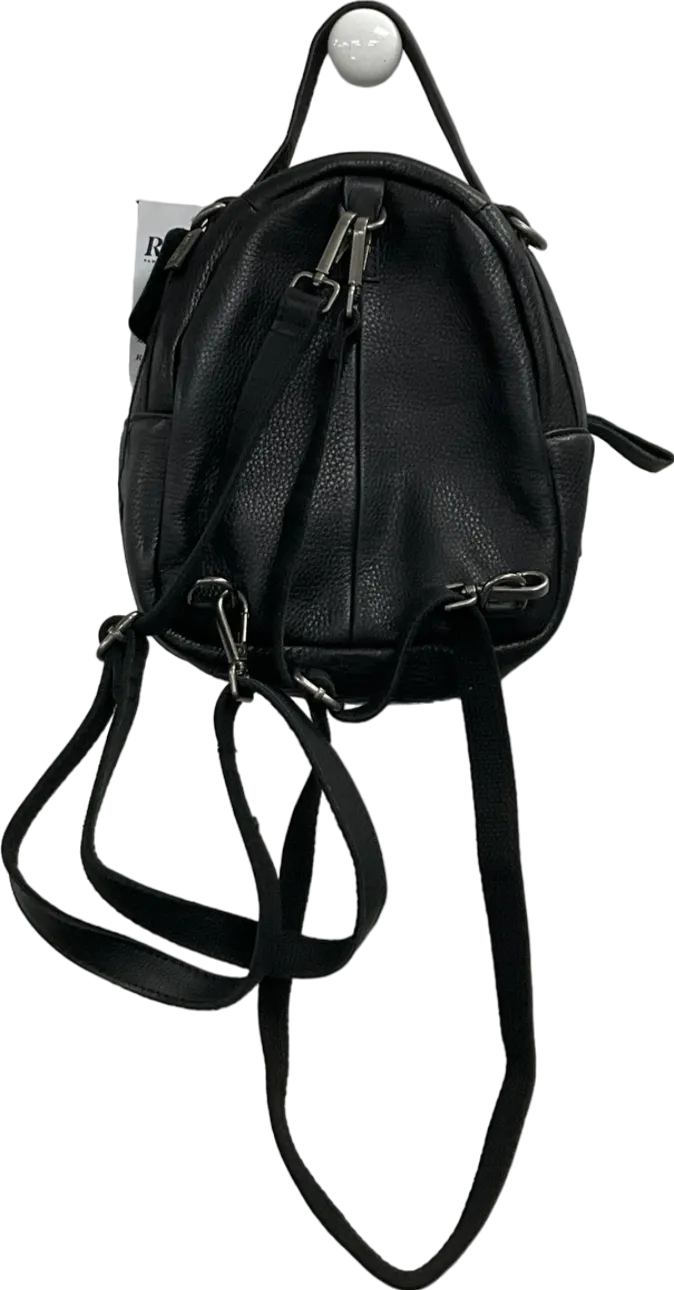 Jayley Black Luxury Leather Backpack One Size