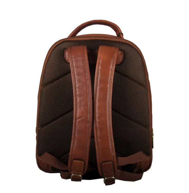 Katana Padded Brown Leather Backpack