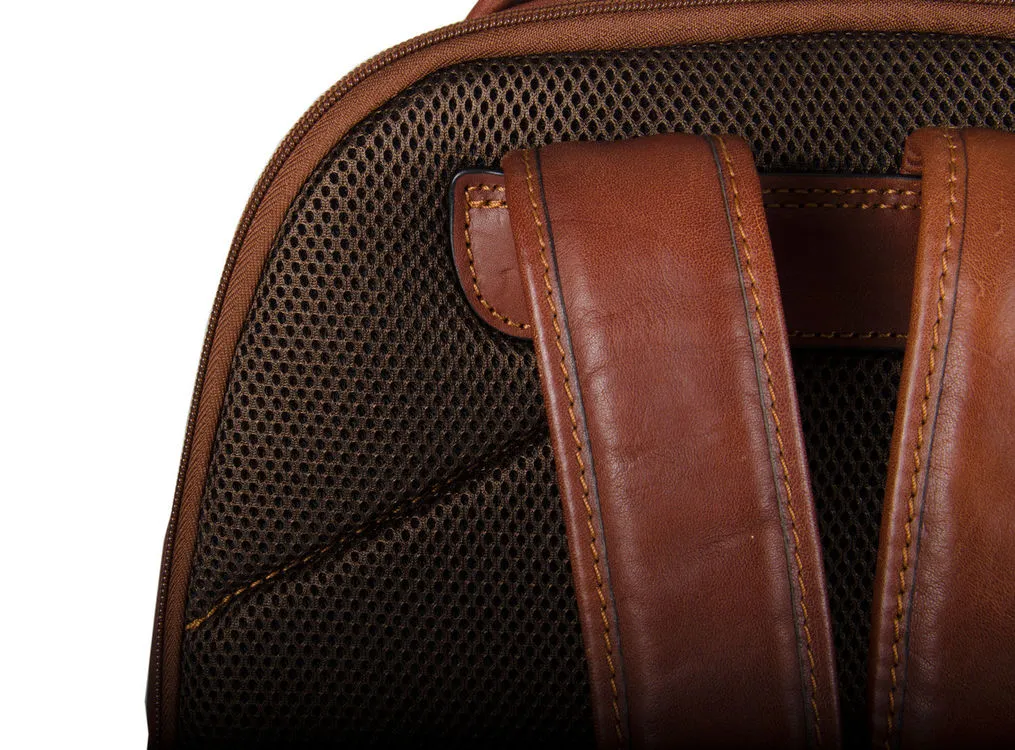 Katana Padded Brown Leather Backpack