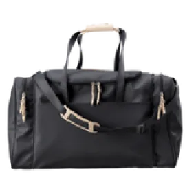 Large Square Duffel- Black Coated Canvas