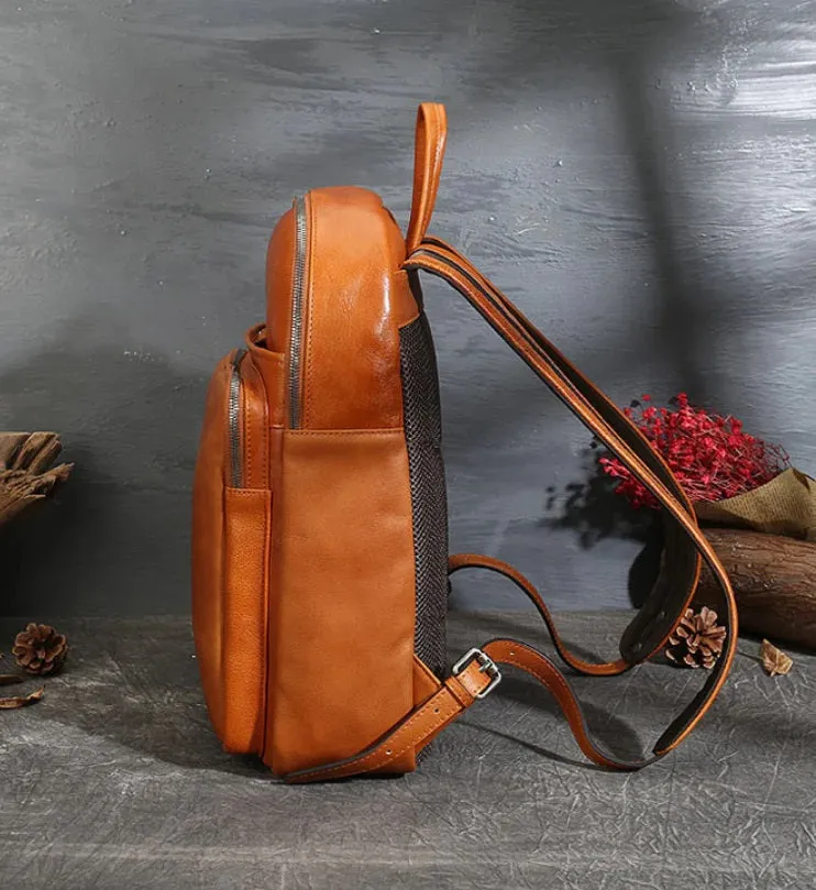 Leather Backpack for Men and Women