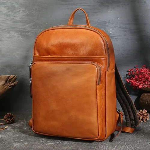 Leather Backpack for Men and Women