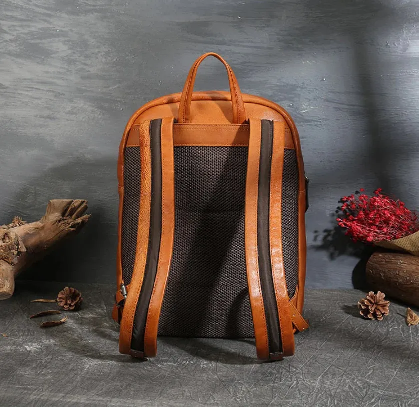 Leather Backpack for Men and Women