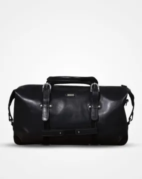 Louis - The Black Leather Duffle Bag