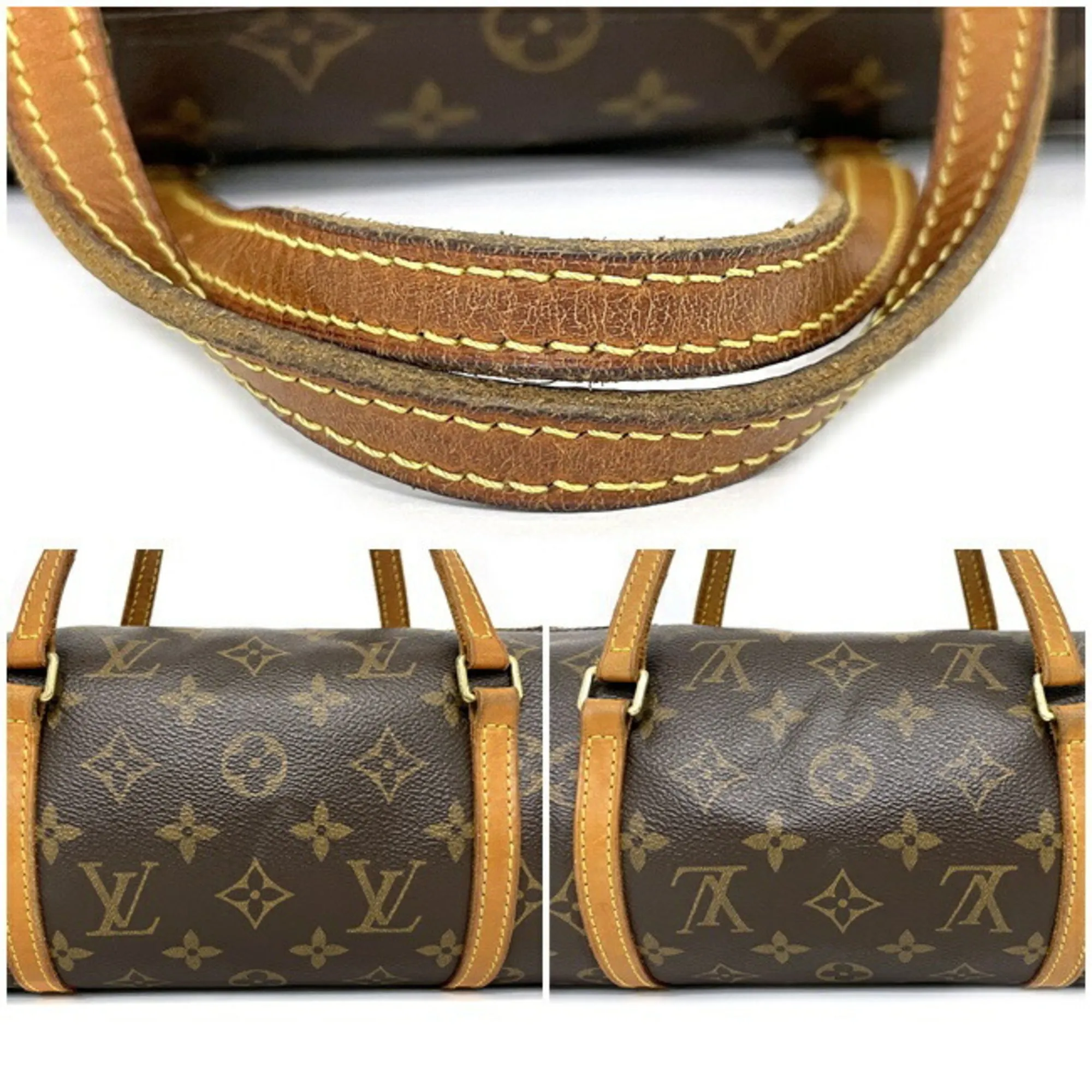 Louis Vuitton Boston Bag Papillon 26 Brown Monogram M51386 Canvas Leather DU0064 LOUIS VUITTON Handbag Women's Nume