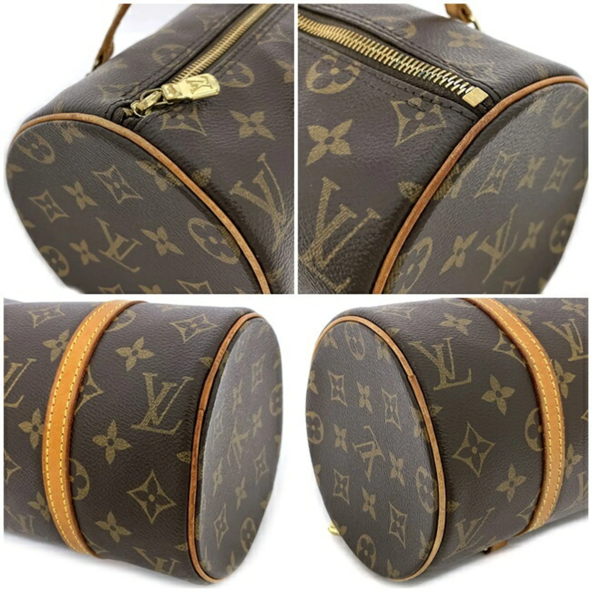 Louis Vuitton Boston Bag Papillon 26 Brown Monogram M51386 Canvas Leather DU0064 LOUIS VUITTON Handbag Women's Nume