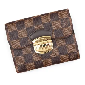 Louis Vuitton Damier Women's Damier Canvas Wallet (tri-fold) Brown