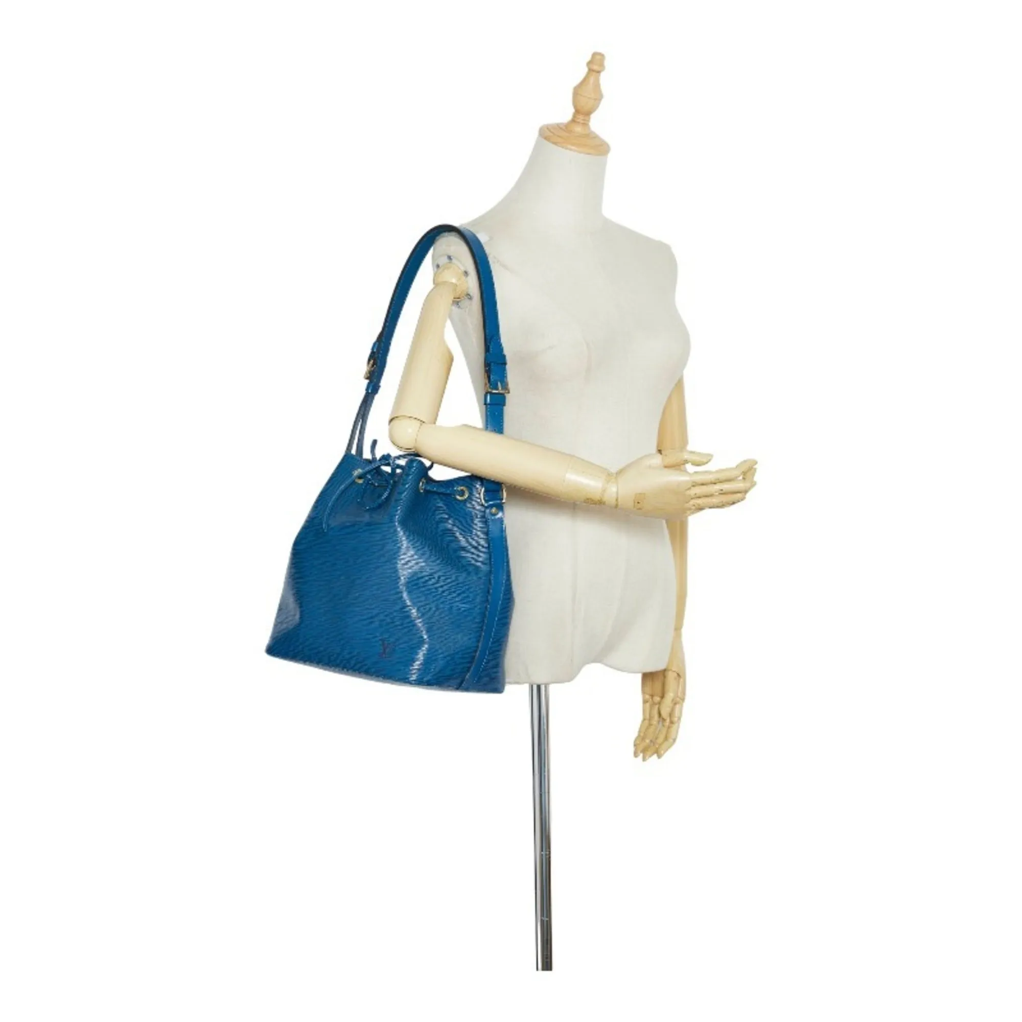 LOUIS VUITTON Epi Petinoe Shoulder Bag M44105 Toledo Blue Leather Women's