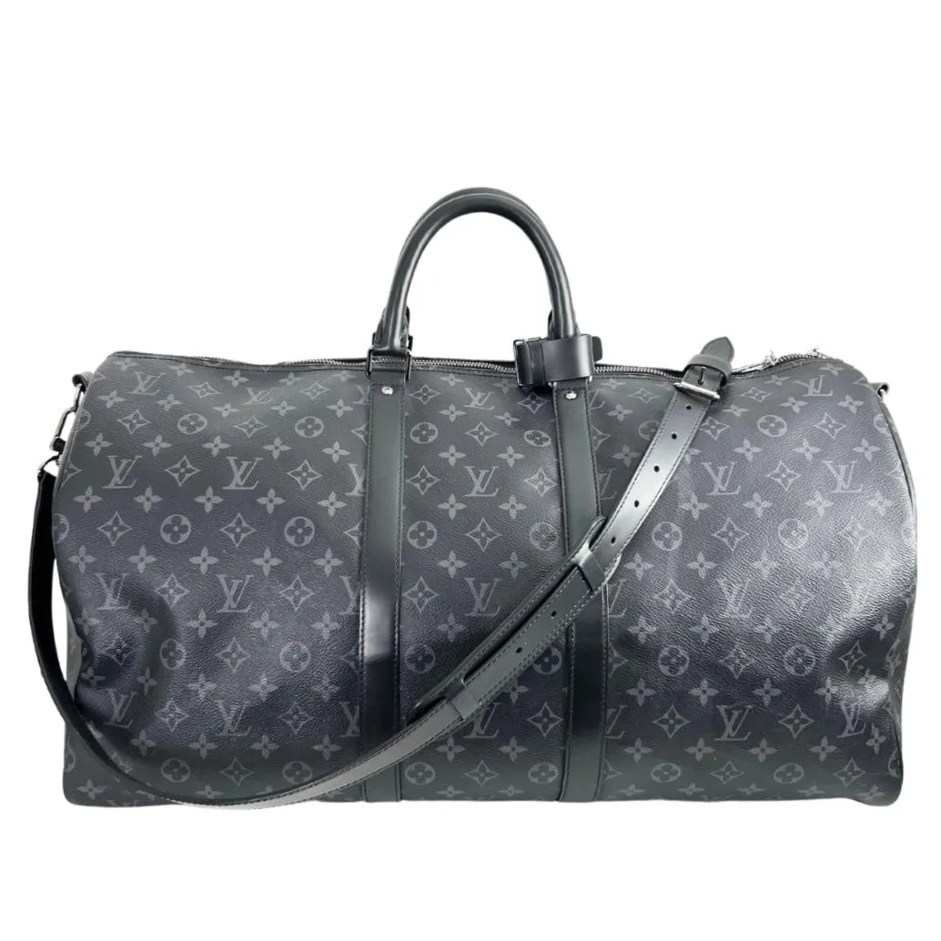 Louis Vuitton Monogram Eclipse Keepall Bandouliere 55