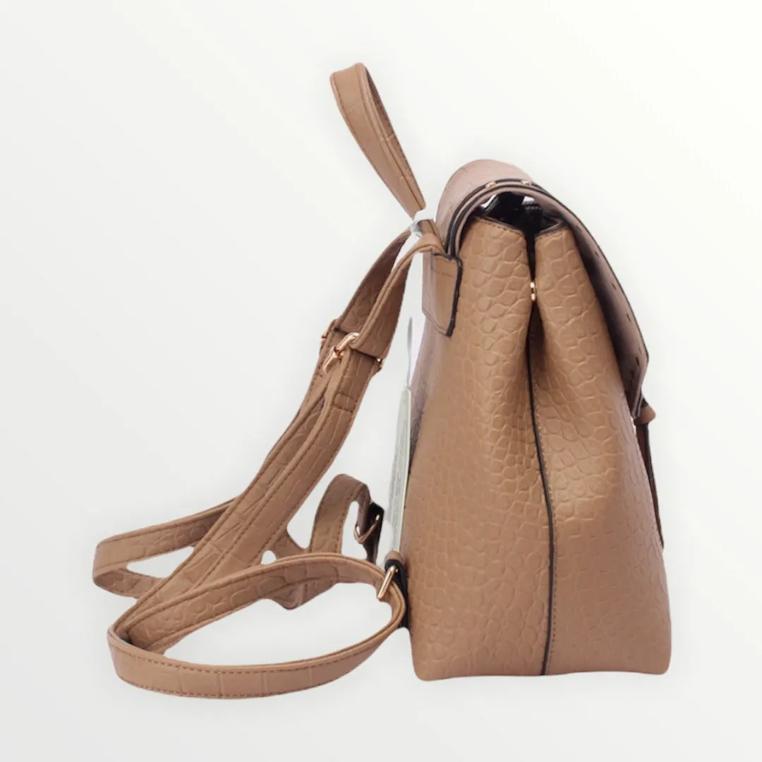 Luna leather backpack - Beige