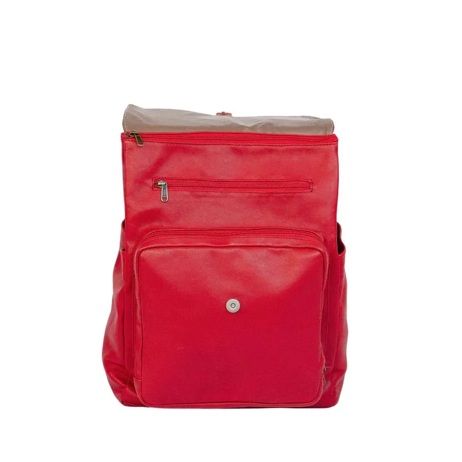 Mally Luxury Baby Backpack With Mat & Stroller Straps | Red