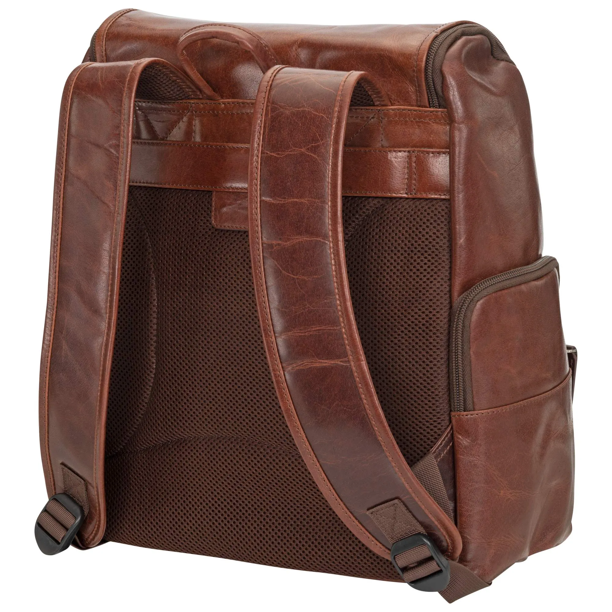 Mancini Leather Backpack for 15.6” Laptop and Tablet