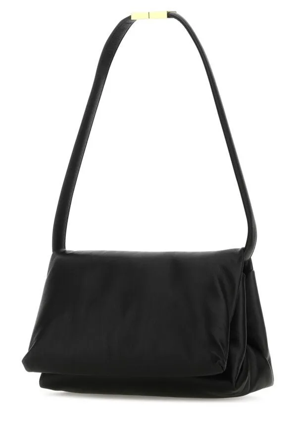 Marni Women Black Leather Prisma Shoulder Bag