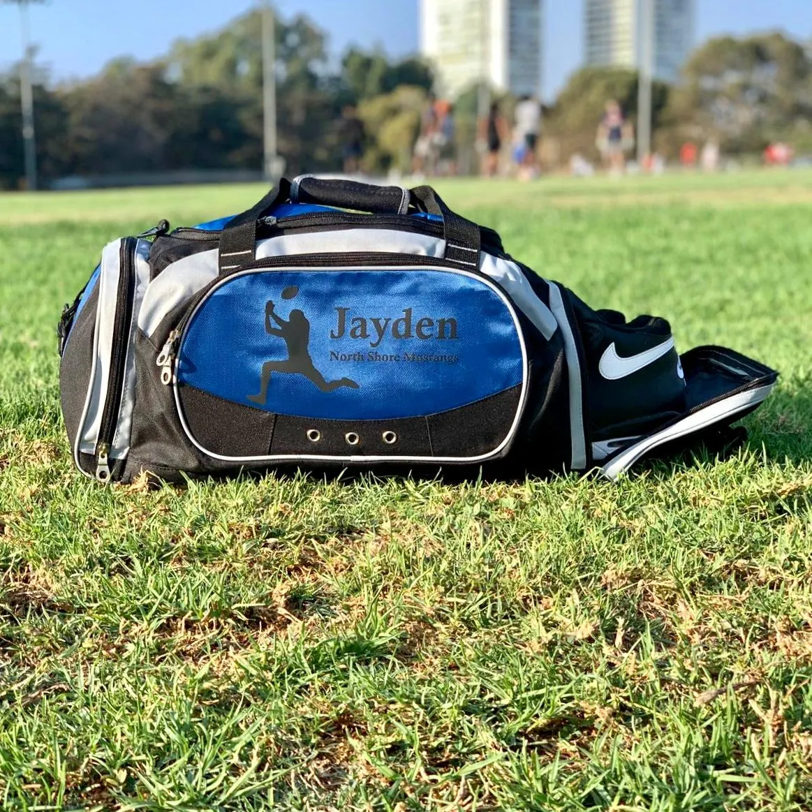 Personalized Deluxe Sports Duffel Bag for Kids and Adults - Football