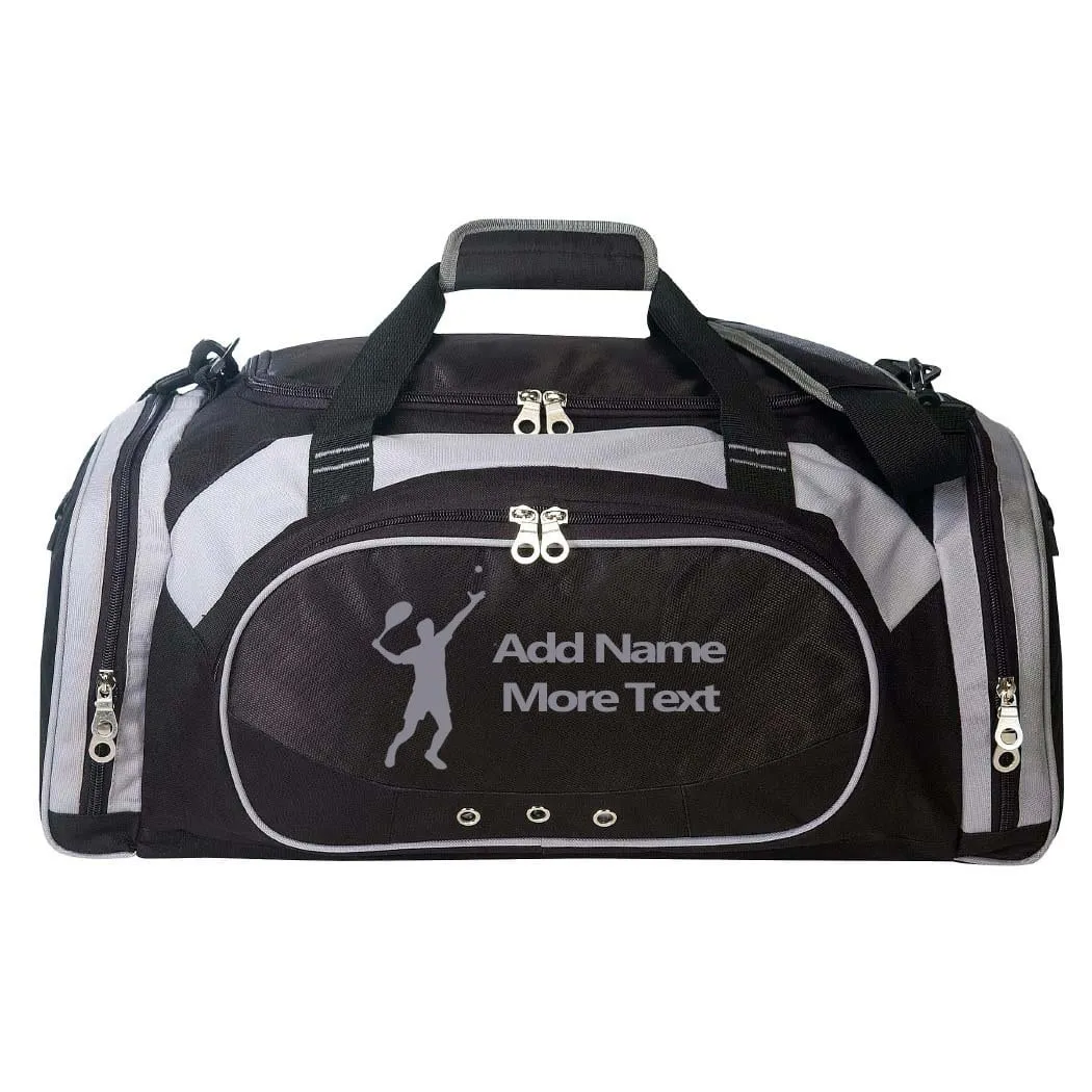 Personalized Deluxe Sports Duffel Bag for Kids and Adults - Tennis