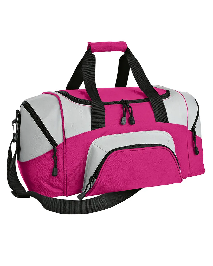 Poly Colorblock Sport Duffel  With Two Large Zippered Pockets