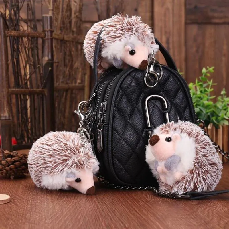 Porcupine Pom Pom Keychains