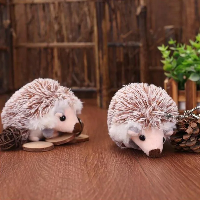 Porcupine Pom Pom Keychains